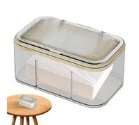 de pañuelos cuadrada transparente, dispensador de servilletas para el hogar, soporte rectangular para pañuelos, elegante cuadrada transparente diseñada para el hogar, baño, lavandería