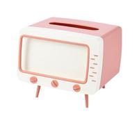 de pañuelos Retro para TV, 18,5 x 14,5 x 16 cm, Soporte para teléfono Vintage, Soporte dispensador Creativo a Distancia | Elegante decoración de Escritorio para baño, salón, Dormitorio, cómoda