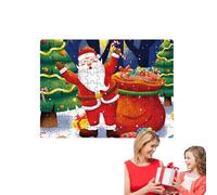 de Papá Noel,Deseos de Navidad Papá Noel Puzzle Grande - Juego Educativo navideño para niños y niñas, Regalo de cumpleaños