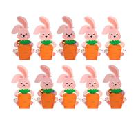 de papel dedicada a los caramelos de Pascua | 10 unidades en de regalo artesanal | Recipientes para dulces de Pascua con diseño de conejo abrazando zanahoria, para, cumpleaños