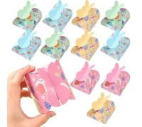 de papel genérica para caramelos de Pascua | Embalaje de papel de 12 piezas, diseño de cierre de conejo para cajas de regalo de Pascua, para galletas de chocolate picnic y