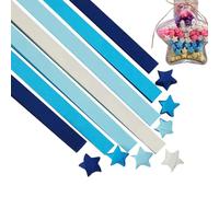 de papel para estrellas - 1350 hojas de de papel Lucky Star | Papel artesanal de doble cara para decoración de estrella de la suerte, dibujos animados bonitos hechos a mano, manualidades artesanales