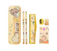 de papelería de animales, configuración de lápiz de , herramienta de medición matemática visual, diseño atractivo + función de comodidad de uso extendido, artículo de estuche de