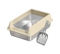 de para gatos - Acero inoxidable de alta cara con pala | de semivinculada | Accesorios para mascotas fáciles de comerciar para grandes y medianos apartamentos