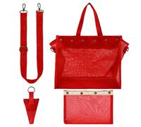 de para tejer - transparente para tejer agujero, para objetos artesanales, práctica organizadora para hilados, portátil de punto y ganchillo, rojo, 8XL