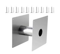 de pared para estufa de pellets, acero inoxidable, 7.9 pulgadas, tornillo de expansión, ajuste seguro, escudo, acero inoxidable, calefacción del hogar para una configuración segura de