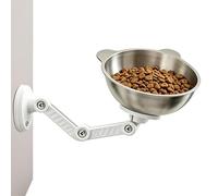 de Pared para Perro,Acero Inoxidable Magnético Ajustable Elevado | Bebedero para Gato - para Mascotas Múltiples Agua en Interior Exterior Hogar Viaje Senior Cachorro