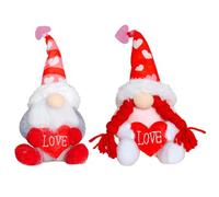 De Pascua - 2 Piezas De Genoma De San Valentín, De Elfo Tomte, Expositor De Chimenea Romántica Hecho A Mano | Figuras De Vacaciones, Elección De Regalo Para Mujer, Accesorios De Dic