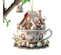 de Pascua - Colgante acrílico para café, Acento Decorativo para árbol Colgante, Expositor de Mesa estacional, decoración Ligera con impresión Lisa | Decoración