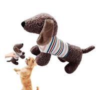 de Peluche de 20 cm para Cachorro chirriante, diseño de Forma de Perro Salchicha, Entrenamiento de Juego Interactivo, Material Fuerte, productor de Sonidos, Dispositivo de masticación calmante