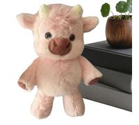 de peluche suave de Highland - Soft Throw Pillows Toy, Adorable huggables Figure Toys, Soft s Running Cow Stuffed Animal, Adorable Furry Running Cows Stuffed Animal for Stress And