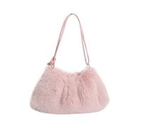 de peluche | Tote suave - Bolso de peluche suave | Para viajes, salidas, fiestas, citas, al aire libre, desplazamiento, invierno, otoño, cumpleaños, Rosa, riferimento alla descrizione