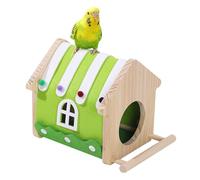 de periquitos - Amplia ventilada para todas las estaciones para jaula de pájaros, 1 pieza de crianza para periquitos y loros, hábitat para dormir y jugar para balcón, sala de estar, madera