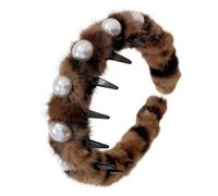 de Perlas para Mujer - De Cabeza De Peluche Antideslizante - Con Púas de Peine y Felpa,Para Chicas Adolescentes, Madres, Amigas, Abuelas, Maestras, Y Navidad