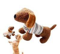 de perro de peluche - Pelo de conejo, 11.81x4.72x6.69in Peluche Perro Squeaky Toy Chew Friendly | Funny Sound Pet Entertainment, Limpieza de Dientes Puppy Toy para perros pequeños, Juego de