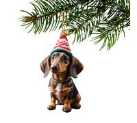 de Perro para árbol de Navidad | Navidad para los Amantes de los Perros, acrílico para Amantes, Decoraciones temáticas, decoración de árbol para Espejo retrovisor de Coche