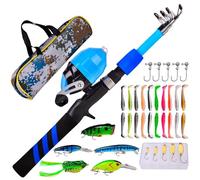 de pesca para, de pesca para niños pequeños - Cómodo conjunto de pesca portátil | Equipo de pesca de desgaste, combos de varillas y carretes para Acción de Gracias, Navidad