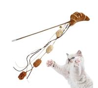 de pesca para gatos, de pesca para gatos con cascabeles, interactivo para fomentar el movimiento y la inteligencia, con muñeco de peluche para entretenimiento y empleo
