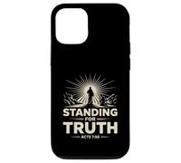 De pie por la verdad Hechos 7 fe cristiana audaz coraje Carcasa para iPhone 12/12 Pro