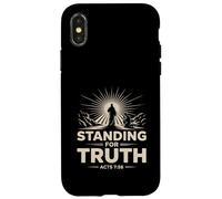 De pie por la verdad Hechos 7 fe cristiana audaz coraje Carcasa para iPhone X/XS