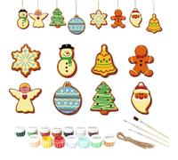 de Pintura navideña - Accesorios creativos Decorativos, Conjunto de Pinceles y Bolas, Actividades artísticas de Invierno, artesanía Colorida | Decoración de Temporada para apartamento