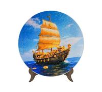 De Placas | Placa Decorativa 3D con Rompecabezass De Placa: Placas De Arte De Rompecabezs Coloridos De 10,23 Pulgadas con Soporte De Exhibición, para El Hogar, Sala De Esta