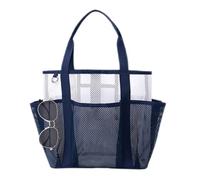 de plage hydrofuge avec fermeture - Sac de Plage avec Fermeture | Grand sac de rangement en respirante pour cosmétiques et de plage, idéal pour le camping, le w nd, la détente,
