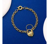 de Plata 925, Esta Pulsera para Mujer un Elegante Colgante Dorado de con Hebilla. Es Elegante, y No Alergénica, lo que la Convierte en un Regalo para Ocasiones como Navidad, San Valentín