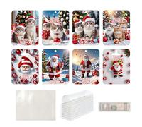 de plata - Encantador de árbol divertido, clip de billetes hecho a mano, monedero de plata de temporada | Monedero diseño de Papá Noel gato oso, expositores festivos, pinzas para