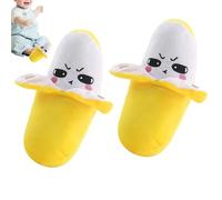 De Plátano, 2 Piezas Muñeco con Sensor Táctil Y Expresión Adorable, Juguetes Peluche Musical Frutas para Niños, Niñas Y Pequeños, Cumpleaños, Sofá, Decoración para El Hogar