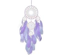 de plumas para colgar - Arte Boho hecho a mano estilo acento decorativo en la pared, colgante suave de ensueño artesanal, diseño de | de la suerte que