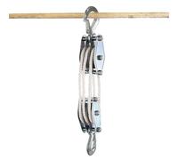 de poleas Block and Tackle, bloque y tackle - Polipasto de cuerda para garaje | Polipasto de cuerda resistente a la rotura de 2.200 libras, bloqueo de ruedas y poleas para levantar objetos pesados