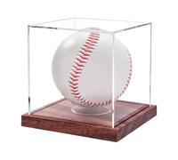 de presentación de Béisbol - Base de Madera 8,6 x 8,6 x 9,6 cm, Soporte cúbico de Acrílico, Béisbol conmemorativo | Escaparate para Soporte de Balas Basebal Simples, Objetos de Colección, Dic