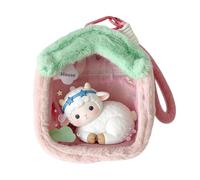 de presentación de figuras translúcidas, con forro de peluche, de transporte portátil de PVC, de almacenamiento con cremallera | Anime Convention Toy Collection Travel Home Dorm Roo