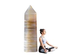 De Prisma Hexagonal Punta Única Ágata Listada | Piedra Ágata Natural para Dormitorio de Mujer, Mesa, Salón, Escritorio, Acento Decorativo