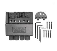 de Puente de Trémolo de bajo de 4 Cuerdas sin Cabeza, Accesorios de Instrumentos Musicales de Cola de Aleación de Zinc de Puente de Cuerda para bajo de Guitarra Eléctrica Negro