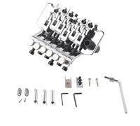 de puente trémolo para guitarra eléctrica, dispositivo estabilizador de resorte de doble balanceo, de vibrato profesional con resortes y manivelas de primera calidad, incluye (Plata)