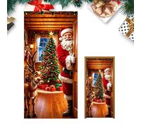 de Puerta Navideña para Porche 90x180 cm Accesorio Photocall Estacional | De Fondo Navideño 2D Para Puerta Para Fiesta, Hogar, Apartamento, Casa Rural, Escuela, Café, Centro Cubierta de puerta 42