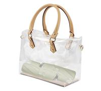 de PVC transparente - bolsa de maquillaje impermeable, bolso de viaje transparente, organizador de cosméticos duradero y flexible | Diseño de bolso de hombro ligero y elegante para oficina, playa, gim