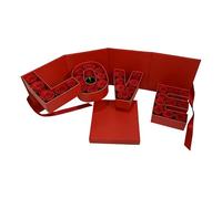 de ramo de flores vacía - Contenedor de dulces DIY con letra de amor | de dulces de San Valentín | para propuesta de cumpleaños Confesión Graduación de bodas Esposas Novios Novias Esp