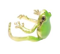 de rana de árbol, metal, 2,5 x 2,5 x 2 cm, de rana abierto, aretes abiertos ajustables de resina, diseño de sapo vintage, anillos de dedo de animales para accesorios de y colección