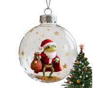 de Rana de Navidad: Colgante de Vacaciones Colorido, Ligero Acento acrílico, Encantadora Escultura de Temporada, decoración Coleccionable de árbol de Invierno | para el Interior del hogar