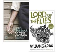 De ratones y hombres del señor John Steinbeck y el señor de las moscas de William Golding Colección de 2 libros