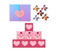 de rebote , contenedor romántico para pop, soporte de sobre rojo con efecto de primavera, papel festivo para de recuerdos, decoración de celebración, estilo de amor, accesorio de