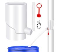 de recogida de agua Lluvia - Toma de canalón, cisterna de riego con juntas reforzadas, contenedor de drenaje exterior plegable, filtro de malla verde oscuro | Adaptador pluvial para