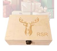 de Recuerdo para Cazador | Expositor Vintage con 20 Compartimentos - Pequeña Decorativa con Motivo de - Para Padre, Abuelo, Novio, Esposo, Estante del Salón o Mesilla