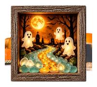 de recuerdos de Halloween luminosa DIY Halloween fantasma decoración de mesa