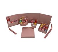 de regalo con diseño de rosa de San Valentín, de regalo con diseño de carteles, almacenamiento de flores y chocolate para cumpleaños, proposal, confesiones, graduaciones