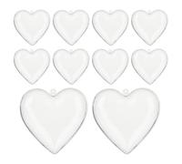 de regalo de San Valentín con forma de corazón, paquete de 6 pequeños contenedores de almacenamiento de con ventana, de caramelo rojo para proyectos de bricolaje, regalo de joyería