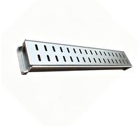 de rejilla de drenaje de jardín duradero con cubierta de acero inoxidable, kit de drenaje de zanjas for una gestión eficaz del agua(L60cmxW10cmxH6cm 4Pack)
